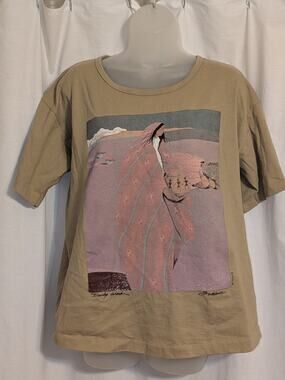 VTG 90s Anvil Tan Native American Southwestern Art T-Shirt Size L